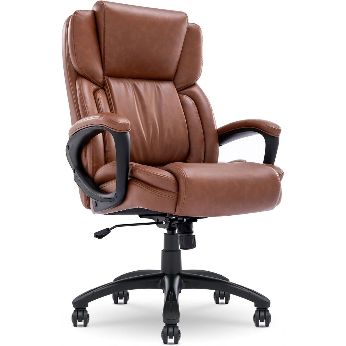 Executive Office Chair Cognac Bonded Leather R78088