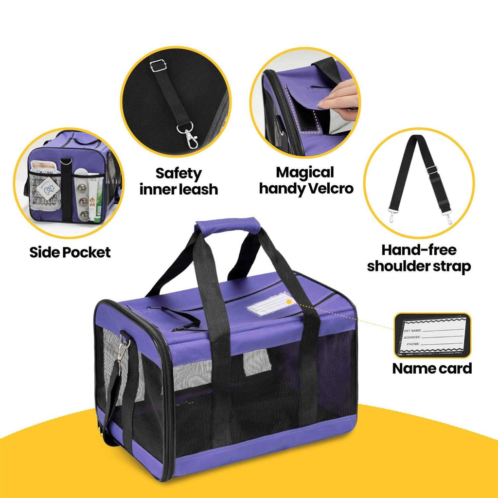 Soft-Sided Cat Carrier with Inner Safety Leash L664479