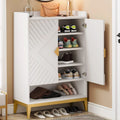 25 Pair 6-Tier Wooden Shoe Storage Cabinet with Doors S51826