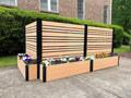 Freestanding Vinyl Outdoor Privacy Screen and Planter Box Kit B991857