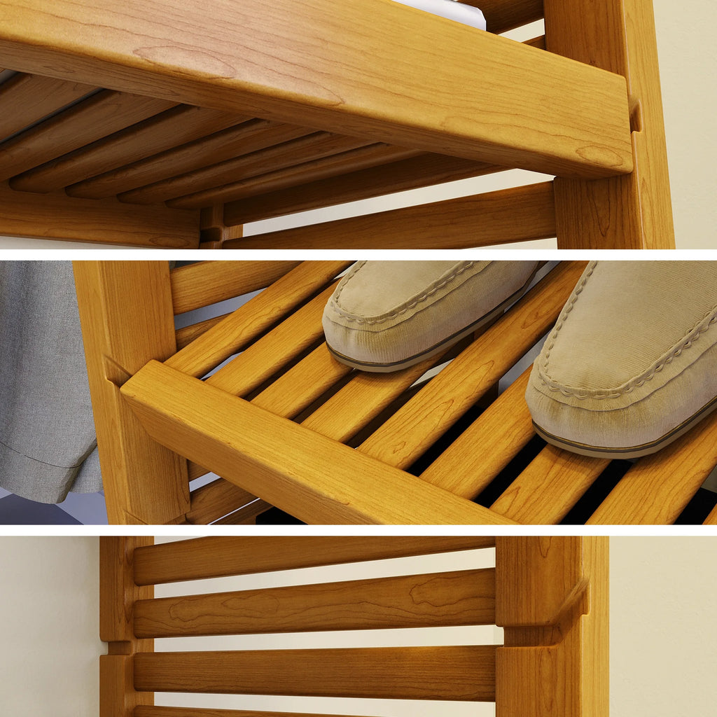 Wood Reach-In Closet System Honey Maple Finish Q24092