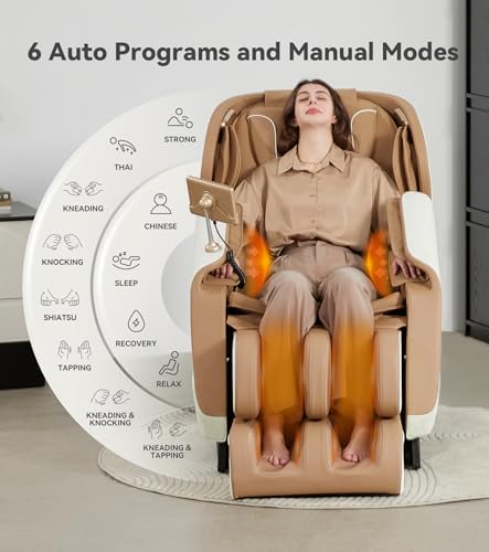 Brown Zero Gravity SL-Track Shiatsu Massage Chair Recliner K704