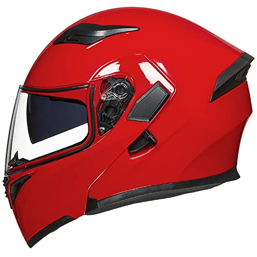 Motorcycle Dual Visor Flip up Modular Full Face Helmet DOT B960197