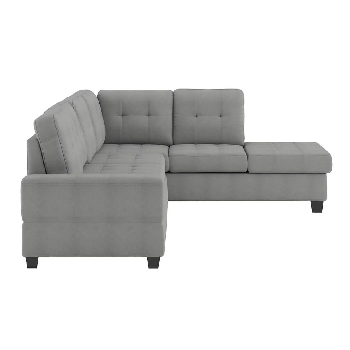 Gray Microfiber Sectional Sofa X35865