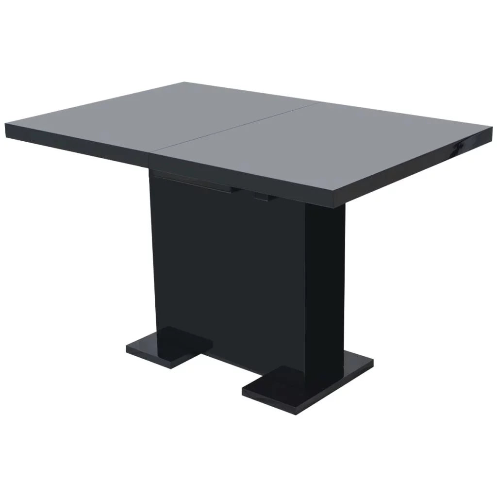 High Gloss Black Extendable Dining Table F247