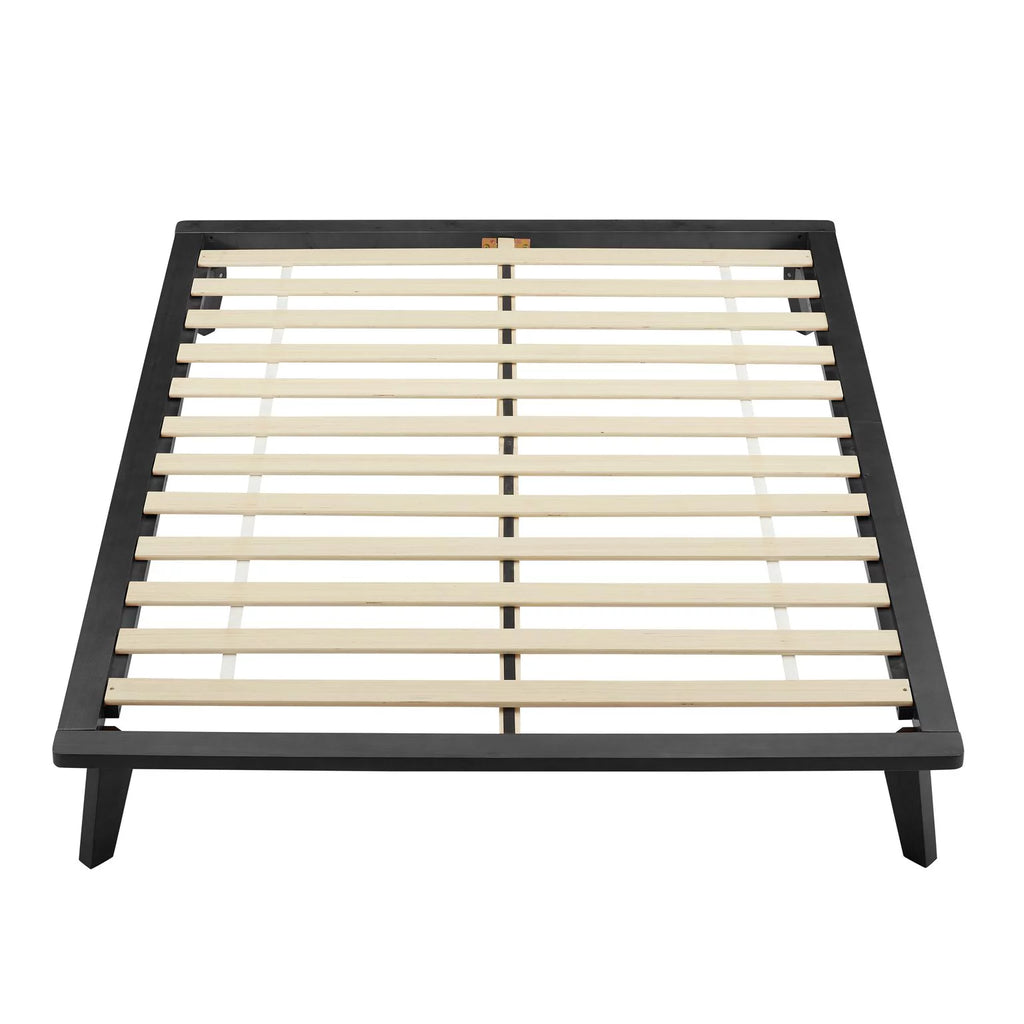 Black 8.5 Inch Wood Platform Bed with Storage O399