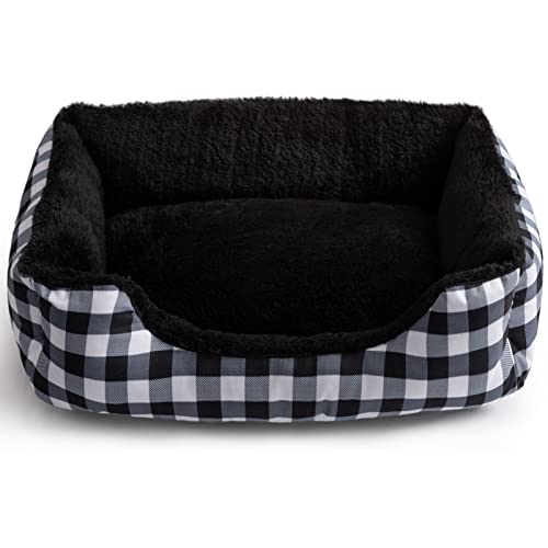 Printed Flannel Rectangle Plush Dog Cat Bed U20762