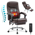 Black Heated Ergonomic Office Chair with Footrest M28259